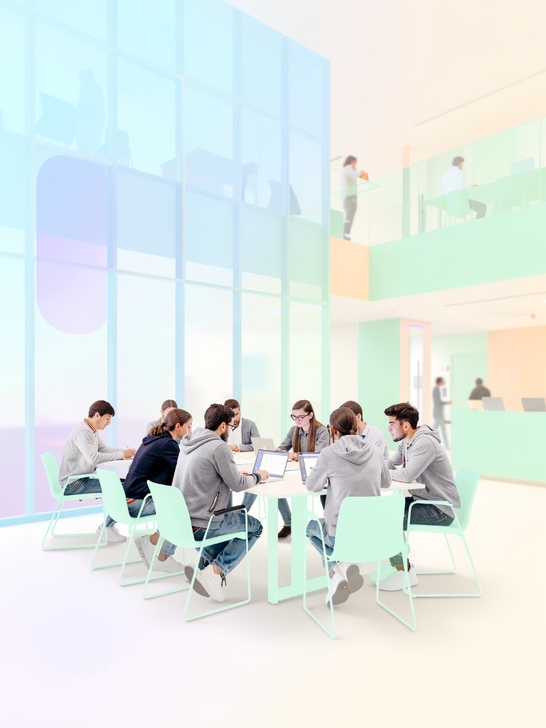 Pastel modern university collaboration